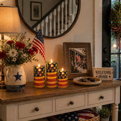 🇺🇸 3-Piece Set - Patriotic Flameless Candles