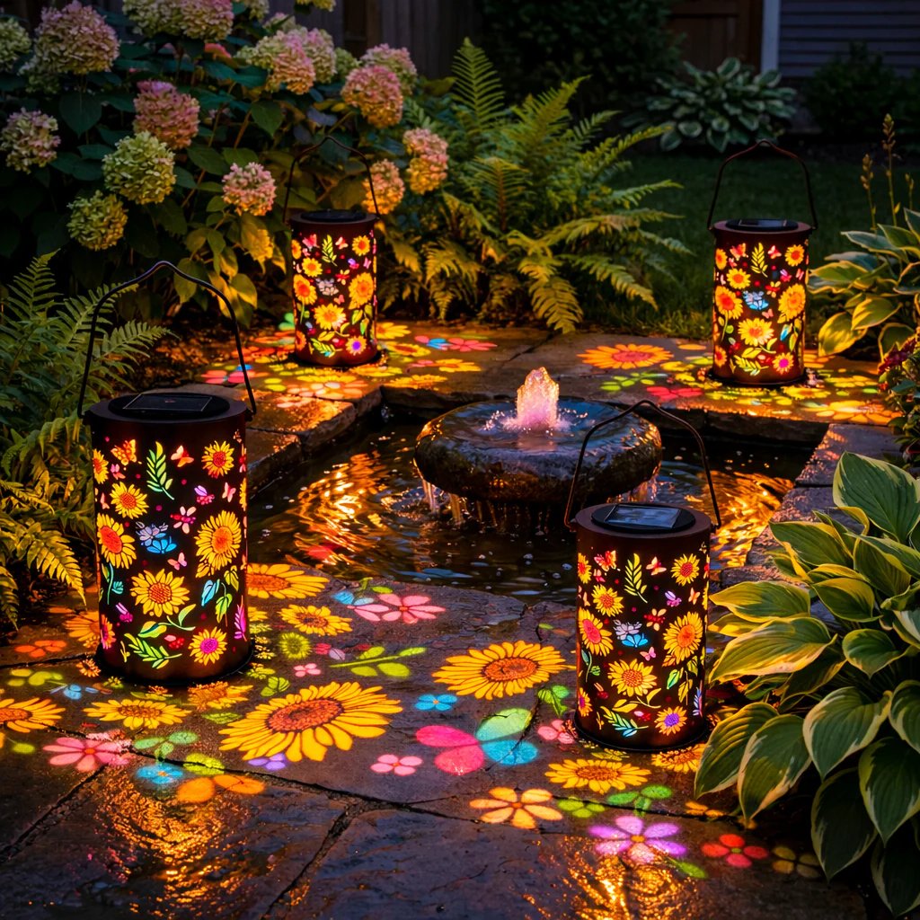 🔥LAST DAY - 70% OFF🎁-🌞Colorful Sunflower Glow Solar Garden Lantern