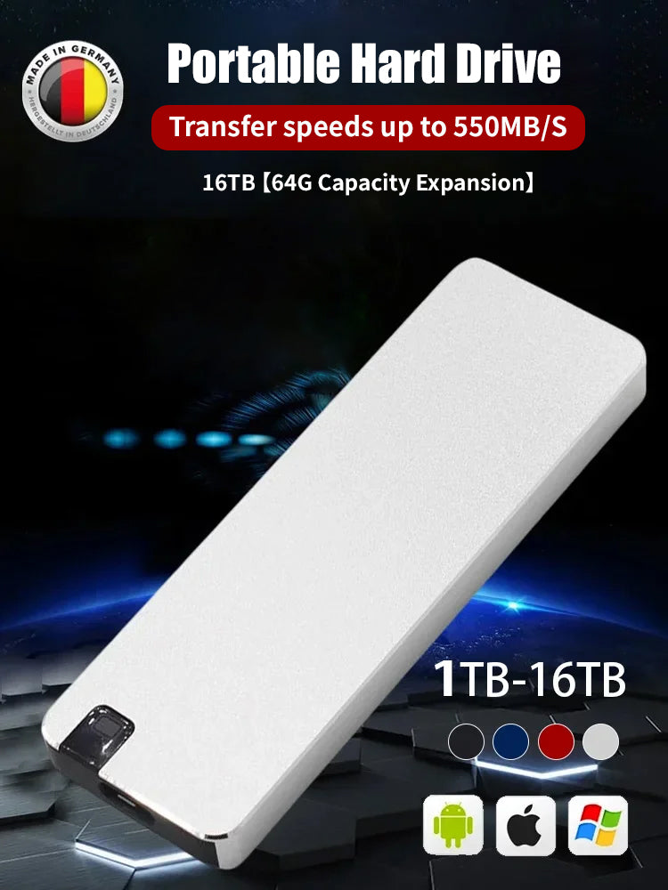 😻16TB expandable hard drive, metal body + shockproof design, 80% off in 3-day flash sale!❤️