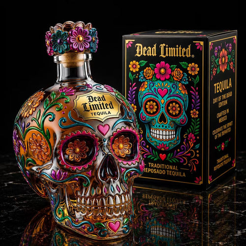 🎁Halloween 50% OFF🍷Skull Tequila Bottle – Colorful Collector’s Gift Box🎁