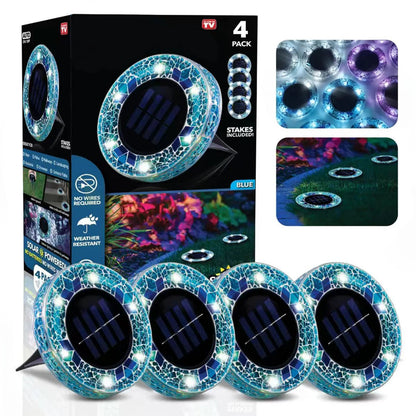 ⏰ Limited Time: 60% OFF!🛋️Solar Mosaic Lights – Waterproof LED Pathway Lights with Auto On/Off