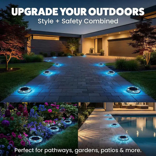⏰ Limited Time: 60% OFF!🛋️Solar Mosaic Lights – Waterproof LED Pathway Lights with Auto On/Off