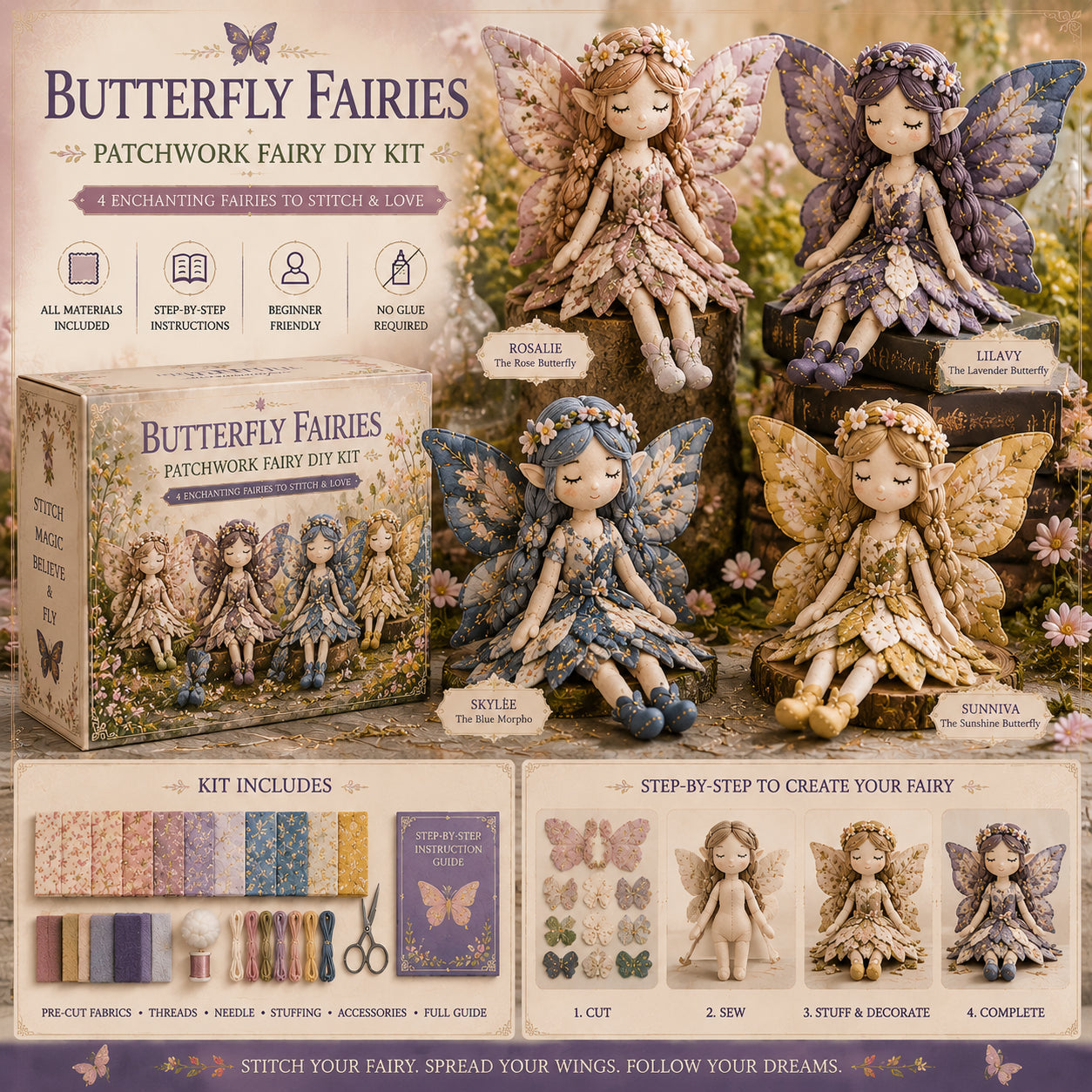 🔥Last Day 40% OFF🌸Fairy Patchwork DIY Collection ✨