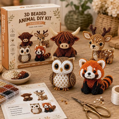 🔥2026 Hot Sale -🧵 3D Beaded Animal DIY Kit | Perfect Gift for Craft & Animal Lovers ✨