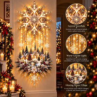 🔥Christmas Snowflake Village Lighted Wall Decor