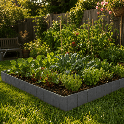 Faux Stone Landscape Edging Border with Realistic Natural Rock Appearance