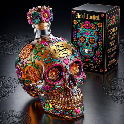 🎁Halloween 50% OFF🍷Skull Tequila Bottle – Colorful Collector’s Gift Box🎁