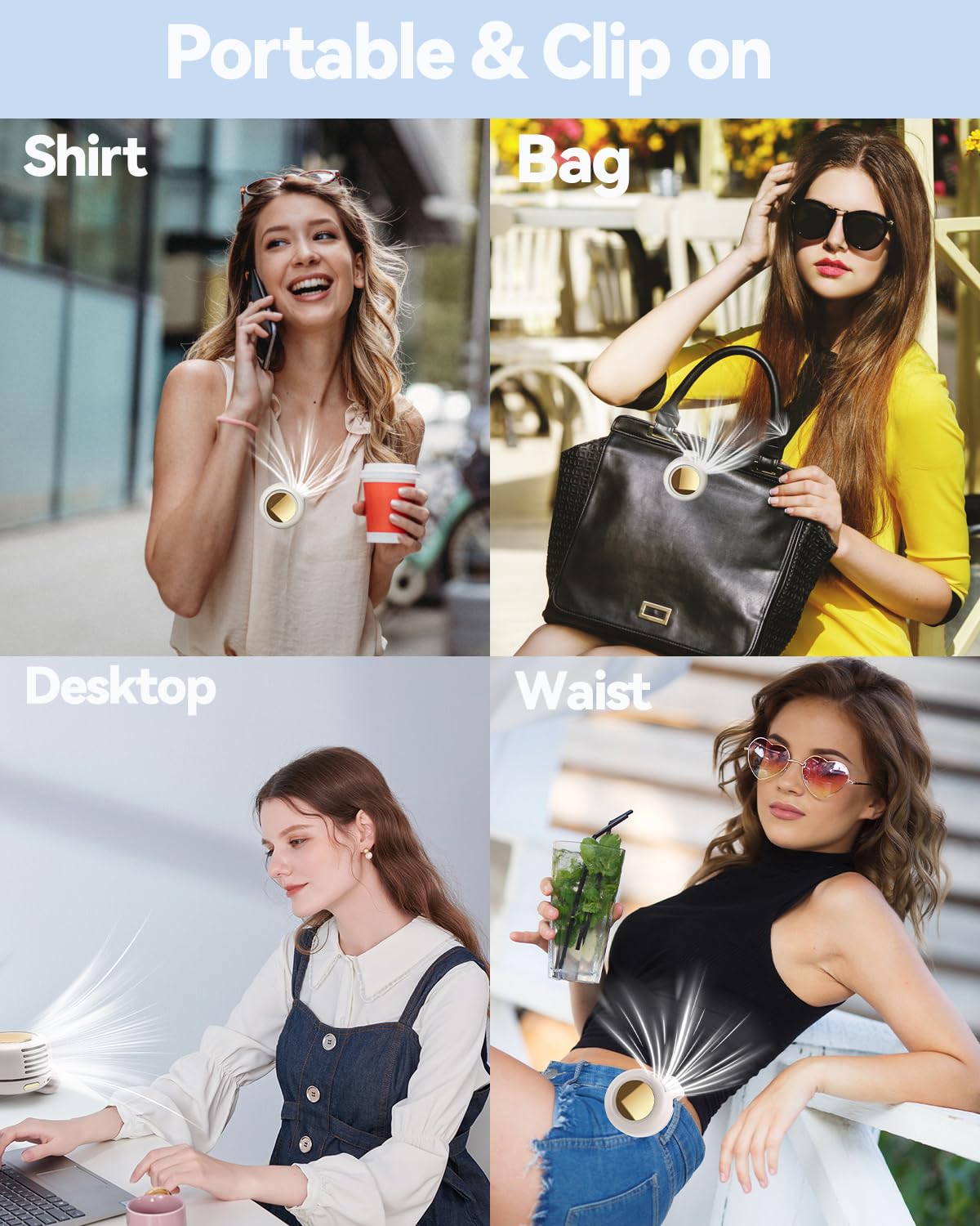 360° Rotatable Portable Mini Clip-on Fan🌬️ 🌬️ 🌬️