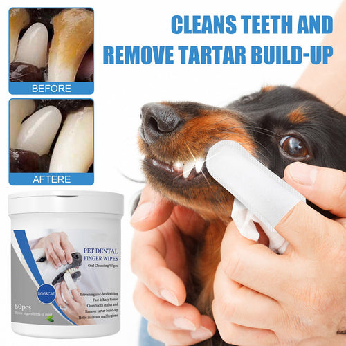 🔥40% discount-Pet Teeth Macular Bacteria Cleaning Finger Wipes
