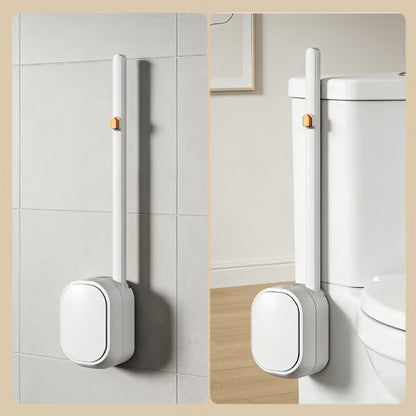 Hands-Free Flip-Top Disposable Toilet Brush