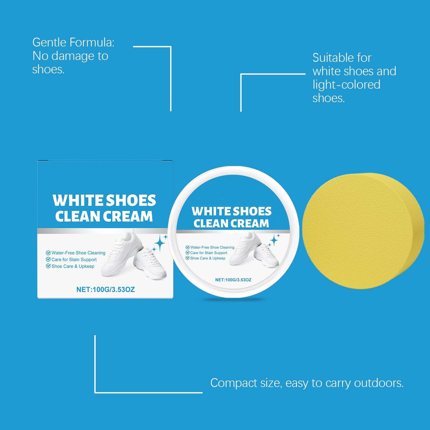 💥50% OFF Today Only — White Shoes Clean Cream | Waterless & Instant Results ✨