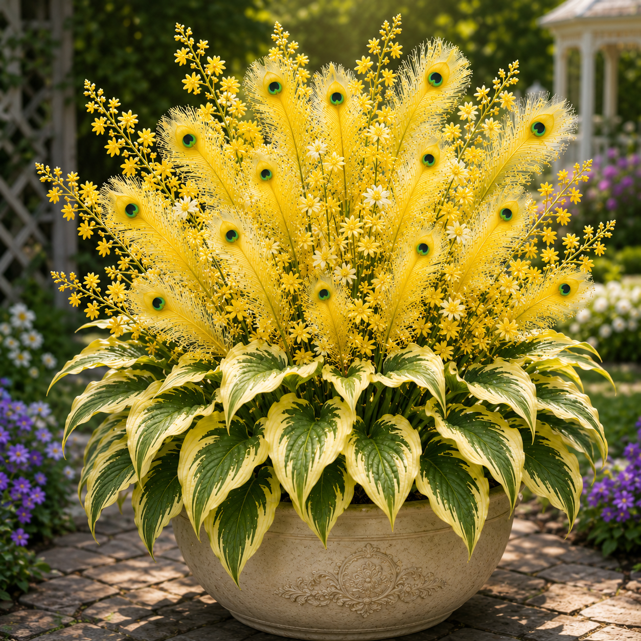 🏠🤗 Peacock Flame Hosta Bulbs💥 Stunning Colors That Brighten Any Space