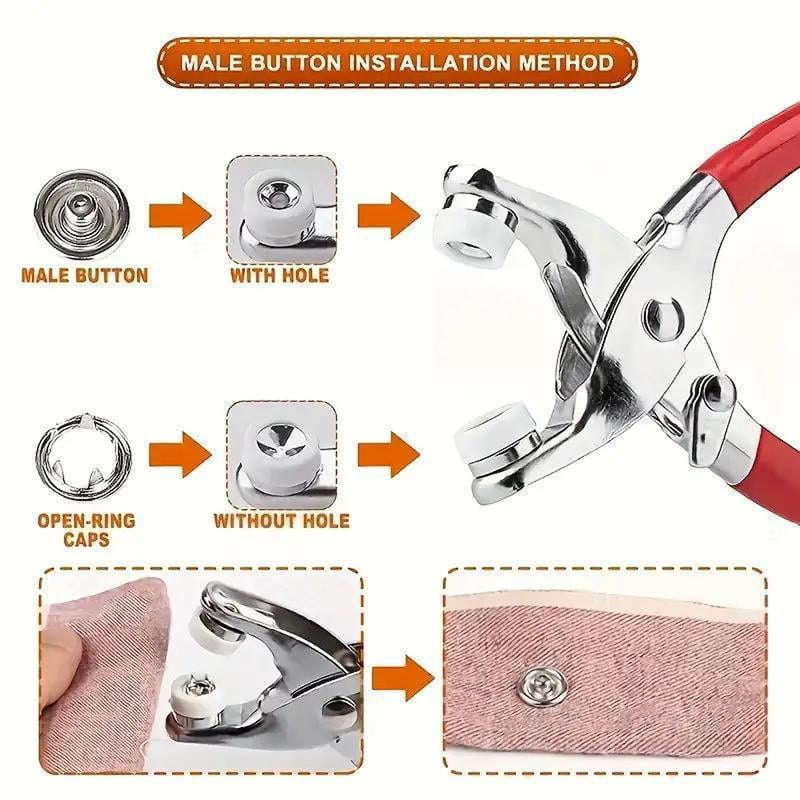 ✨Up to 70% off today only!🔥Metal Snap Buttons with Fastener Pliers Kit