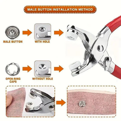 ✨Up to 70% off today only!🔥Metal Snap Buttons with Fastener Pliers Kit