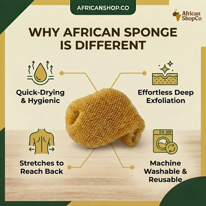 🔥 50% OFF 100% Authentic African Exfoliating Net Sponge