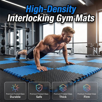 🧩💪 Non-Slip EVA Foam Puzzle Play Mat Set – High-Density, Shock-Absorbing & Waterproof – Gym, Yoga or Kids' Play Area 🏋️