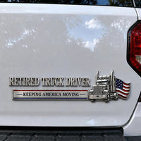 Retired Trucker Shield Style