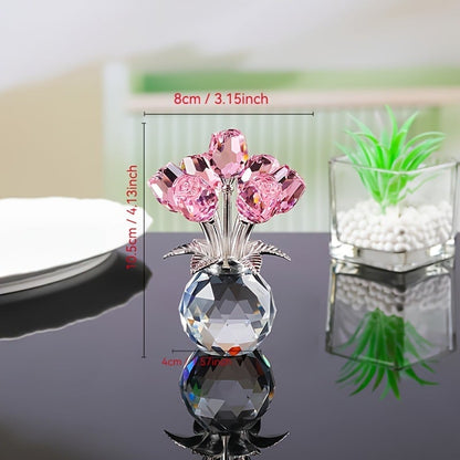 🔥Hot Sale 49% OFF💖💎Crystal Colorful Rose Flower Vase