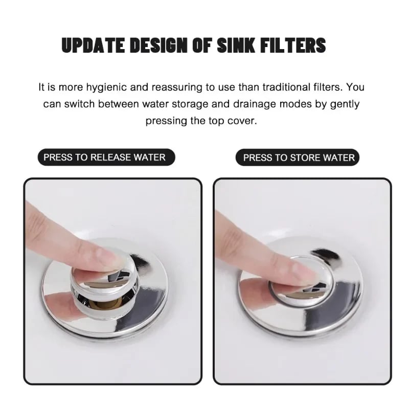 🔥Universal 2-in-1 Bathroom/Kitchen Sink Stopper