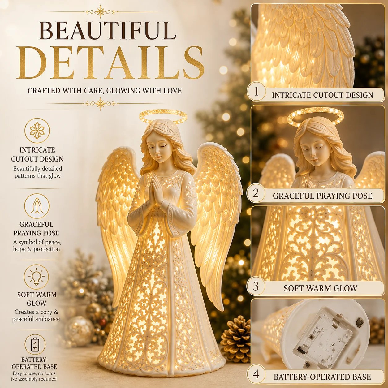 ✨ Engel-Weihnachtslicht – Ein Symbol der Hoffnung, Liebe und des Schutzes
