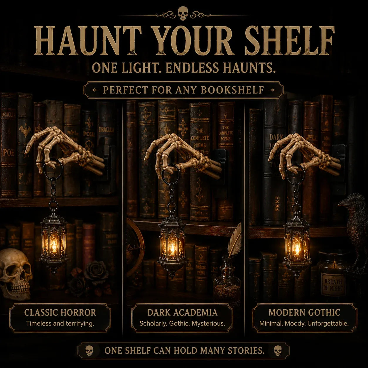 💀Skeleton Hand Lantern Shelf Light™