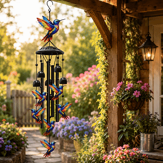 Cardinal Memorial Wind Chime Hanging Ornament for Garden and Patio