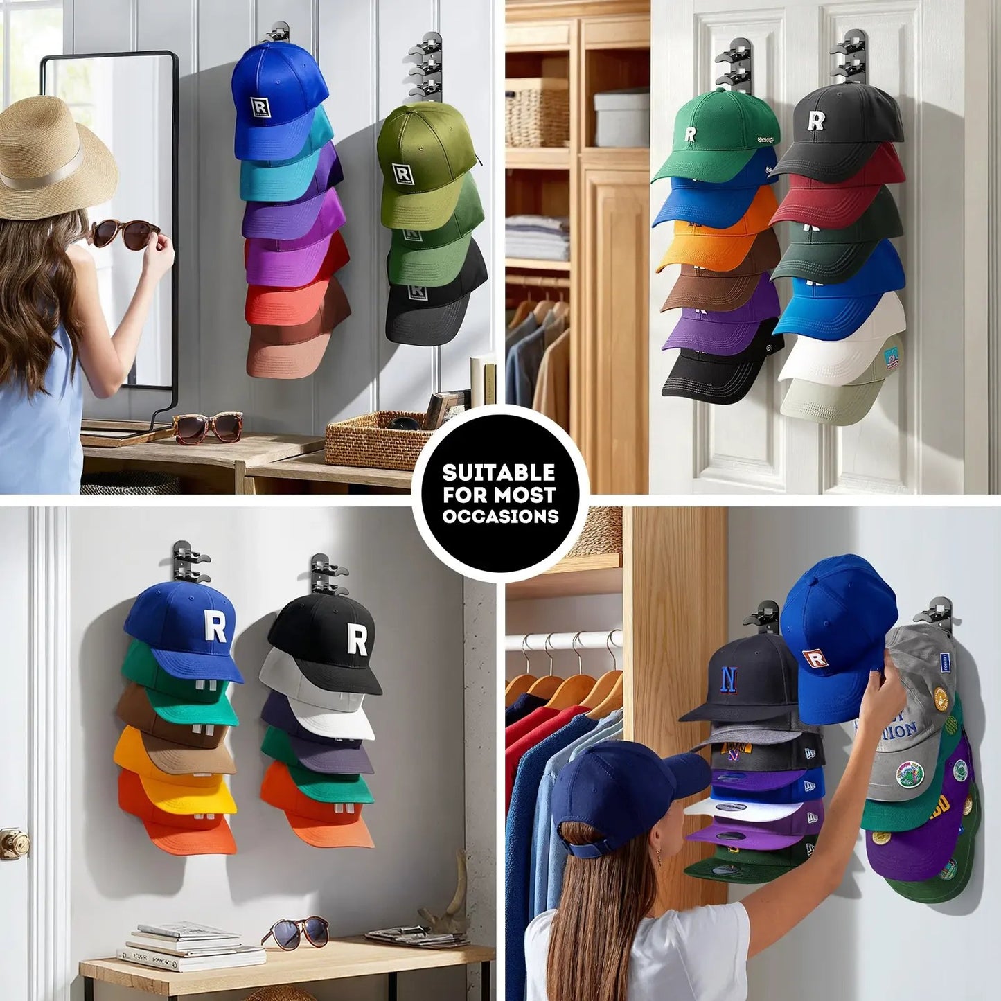 🎁Buy 1 Get 1 Free🎁Hat Hook for Wall 2 Pack Hat Organizer