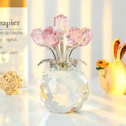 🔥Hot Sale 49% OFF💖💎Crystal Colorful Rose Flower Vase