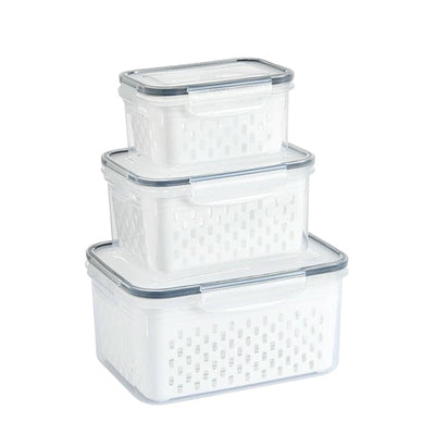 Food Storage Containers for Fridge with Removable Colander