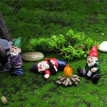 🔥 46% OFF Today — Drunk Dwarf Garden Gnome Figurines | Funny Resin Statue Set 🎁