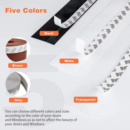 🔥LAST DAY SALE 49% OFF-16.4Ft Door Weather Stripping | Adhesive Draft Stopper Seal Strip for Doors, Windows & Shower Doors