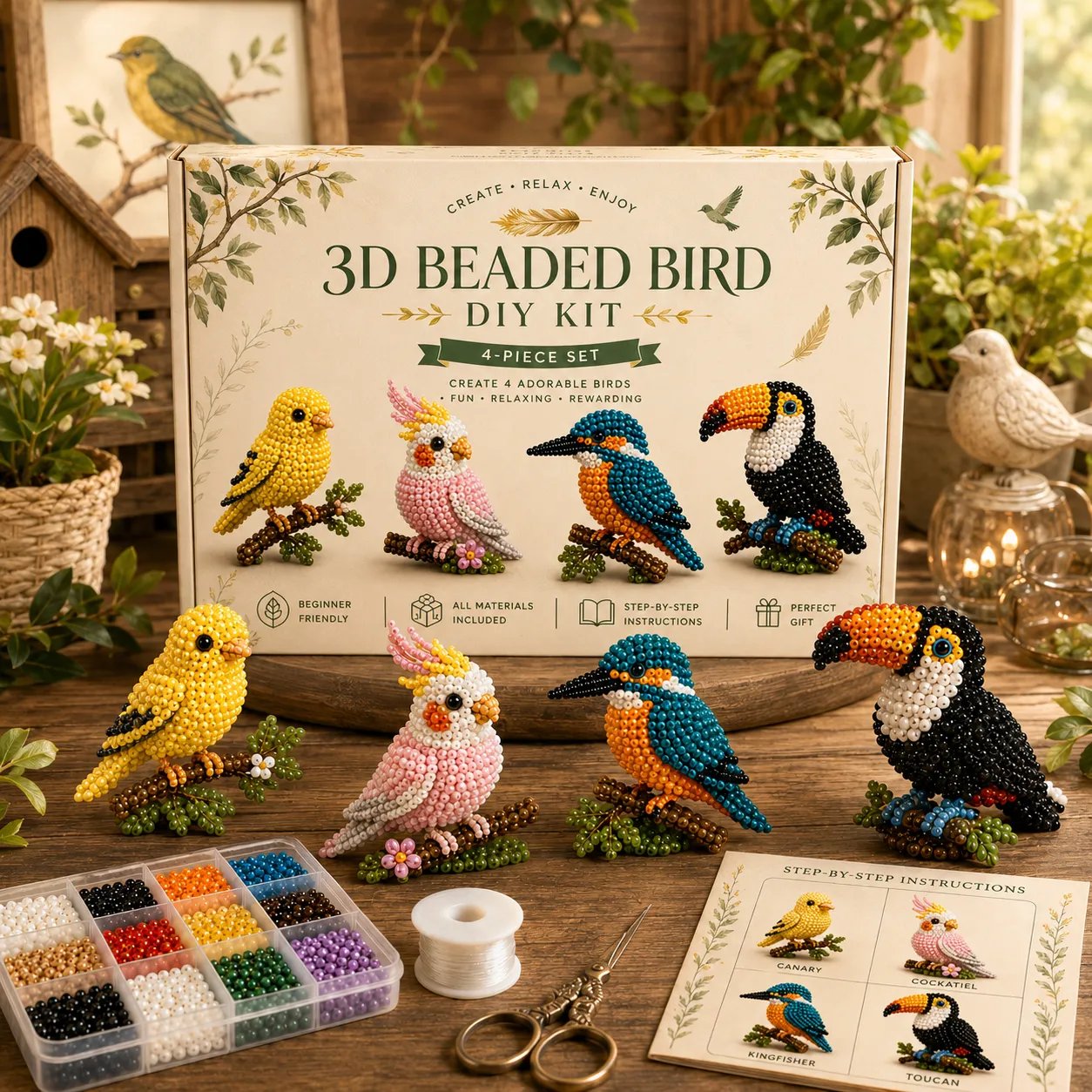 🔥LAST DAY 60% OFF - 🧵✨ Creative Beaded Mini World 3D DIY Kit Collection