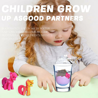 🦄6-Pack Hatching Growing Unicorn Eggs for Boys & Girls, Birthday Easter Basket Stuffers Crafts Gift