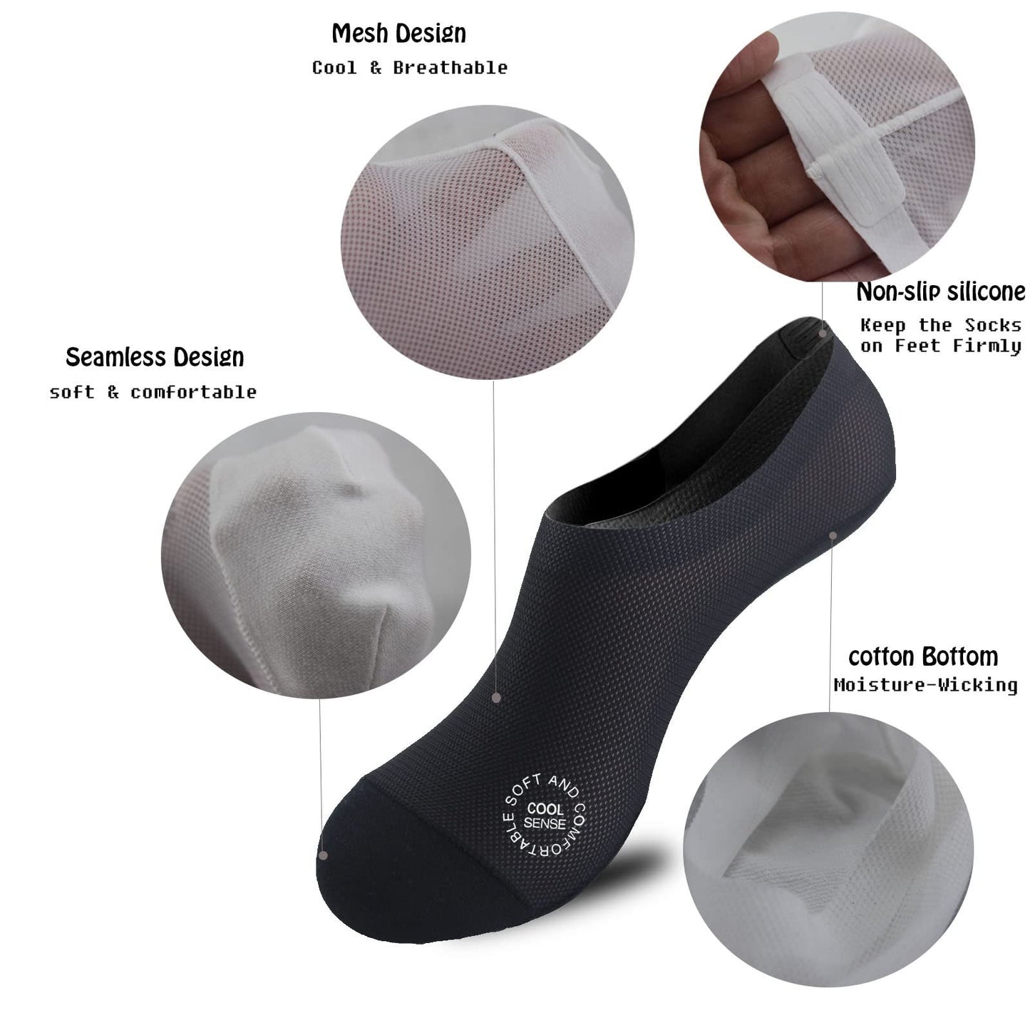 🚨TODAY ONLY 47% OFF –🧦 No Slip No Smell Invisible Socks🔥 (BEST SELLER)