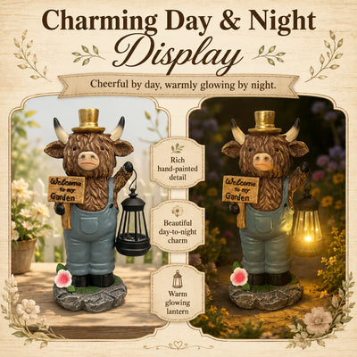 Highland Cow Solar Light