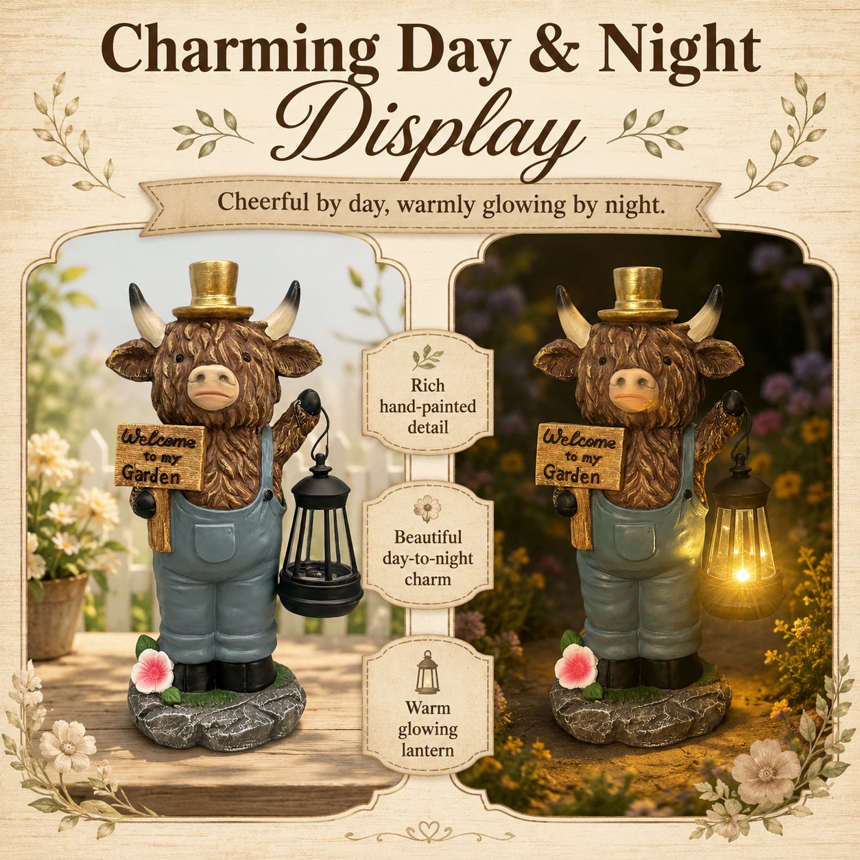 🔥Buy 2 | 50% OFF + Free Shipping🚚 / 🐮✨ Every garden has a night story. What will yours glow like?