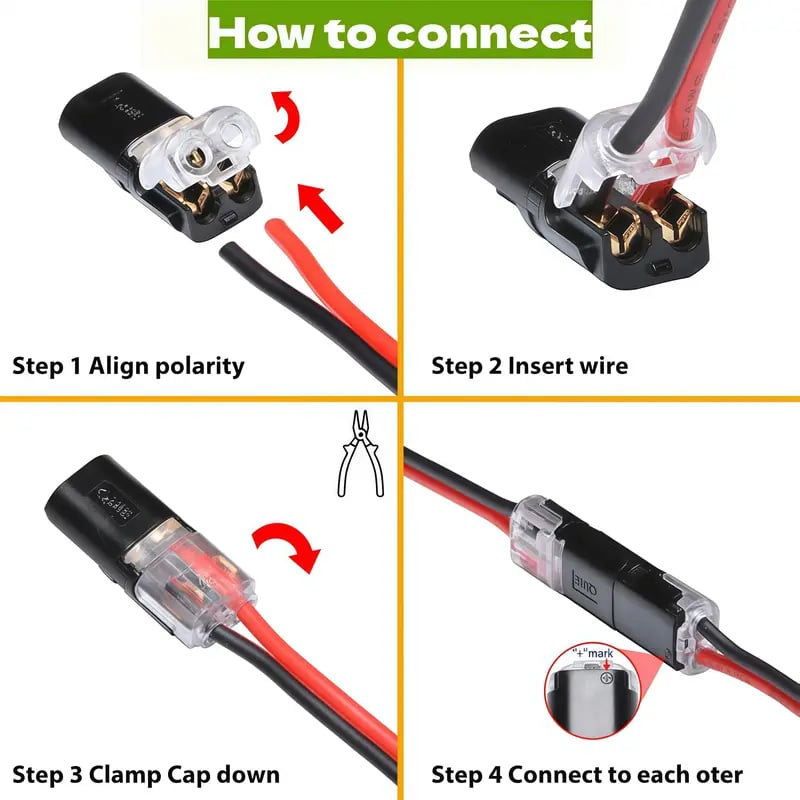 Double-Wire Plug-in Connector Led Light Strip Connectors 1/2/3Pin 🔌🔌🔌