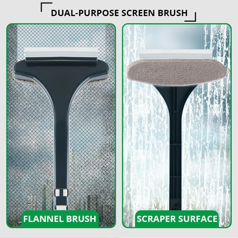 2-in-1 Multifunctional Mesh Screen & Window Cleaner Brush