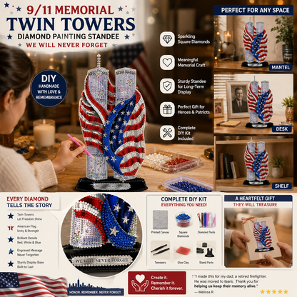 9/11 Memorial Twin Towers Diamond Painting Standee