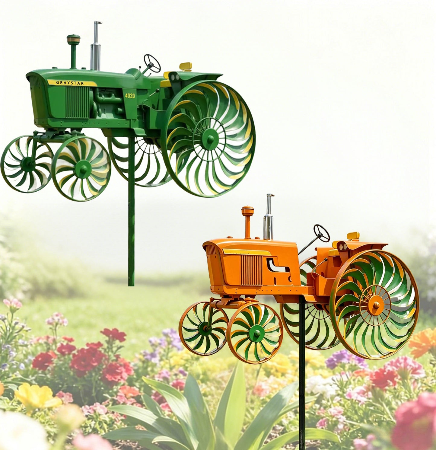 Vintage Tractor Wind Spinner – Bring Farmhouse Charm To Your Garden🏡🎁