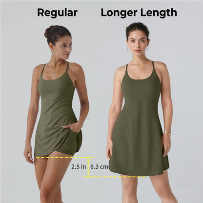🌈Athletic Dress with Unique Built-in Shorts✨