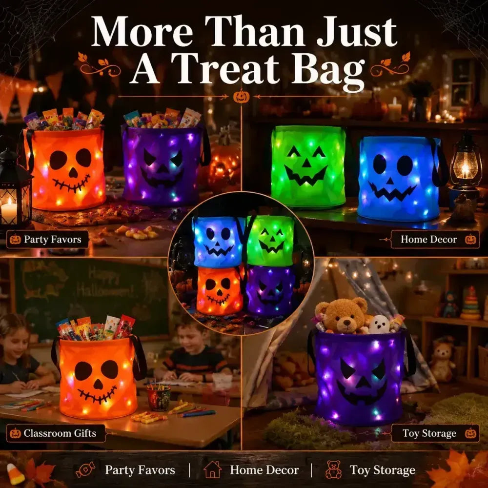 🎃LED Light-Up Halloween Candy Bag