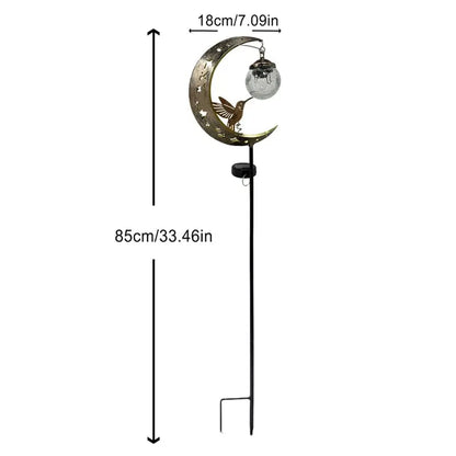🌙 Moonlit Hummingbird Solar Garden Light🐦