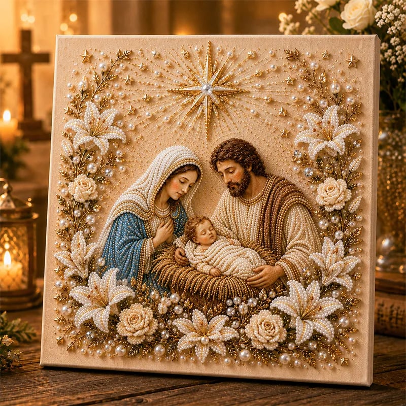 🔥 Last Day 50% OFF – ✝️ DIY Jesus Pearl Art Kit | 3D Pearl-Style Christian Artwork for Prayer Corners & Faith Gifts