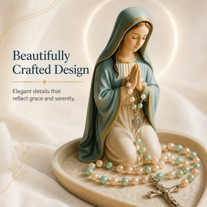 ✝️ Last Day 50% OFF - Graceful Faith Virgin Mary Ceramic Rosary Holder Keepsake Tray