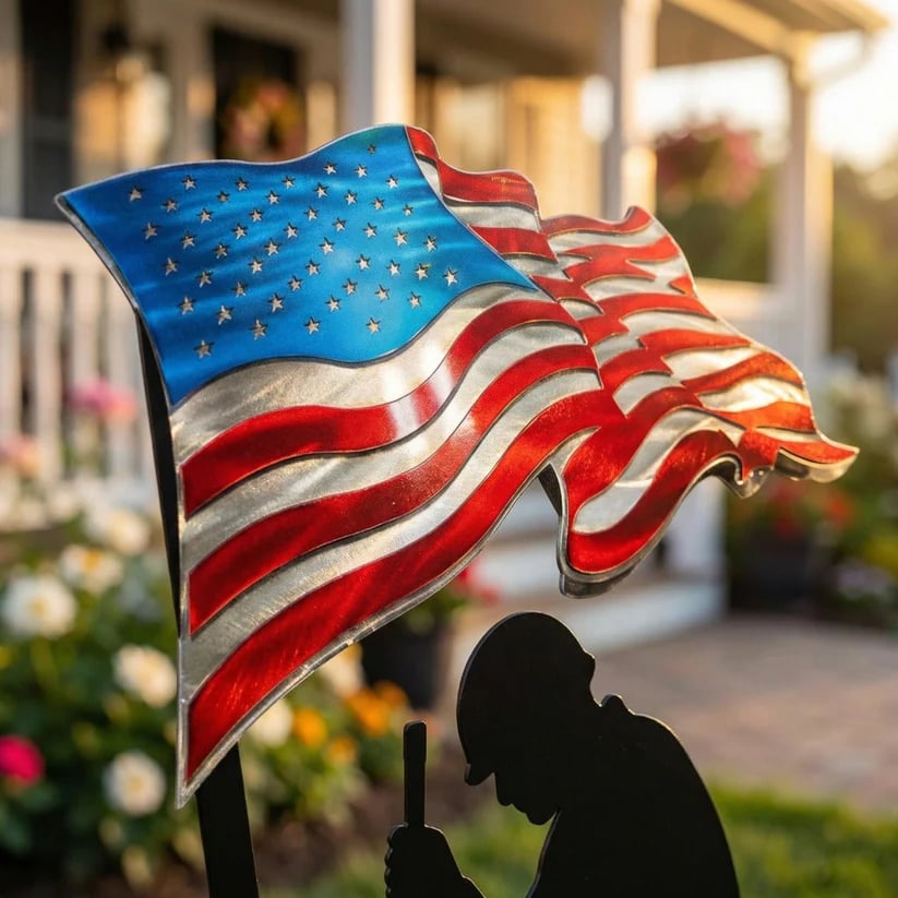 🇺🇸 🎉 Limited Time Offer: Celebrate 250 Years of American Liberty 🇺🇸🪖 | Patriotic Garden Stake – Now with Special Discount