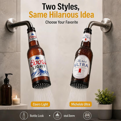 Beer‑Bottle Novelty Shower Head 🍻🚿