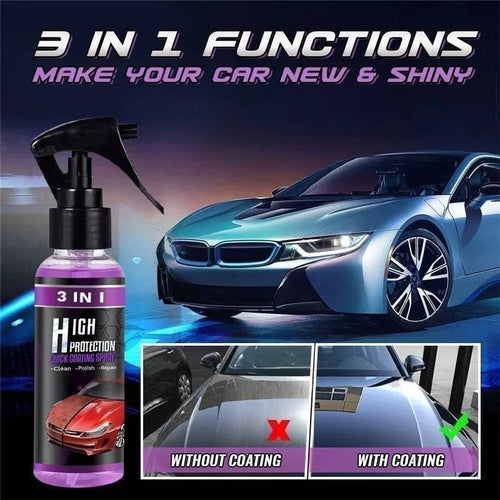 💥 3-in-1 Car Coating Spray | Wash, Restore & Shine – 🔥Buy More Save More