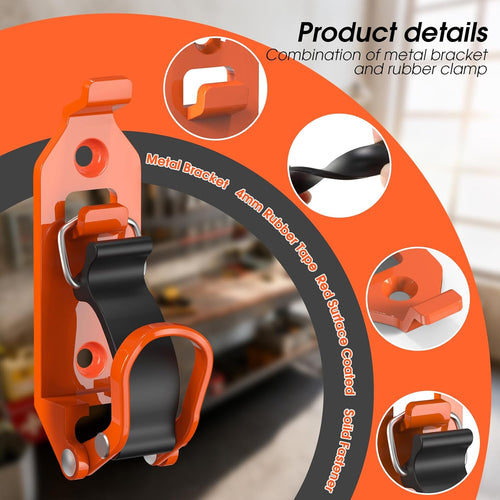 🛠️Metal Rubber Shovel Mount for Roof Rack & Truck Bed🔩Truck Jeep Offroad Roof Rack Axe Shovel Mount⚙️ Quick Fist Mounting Clamps