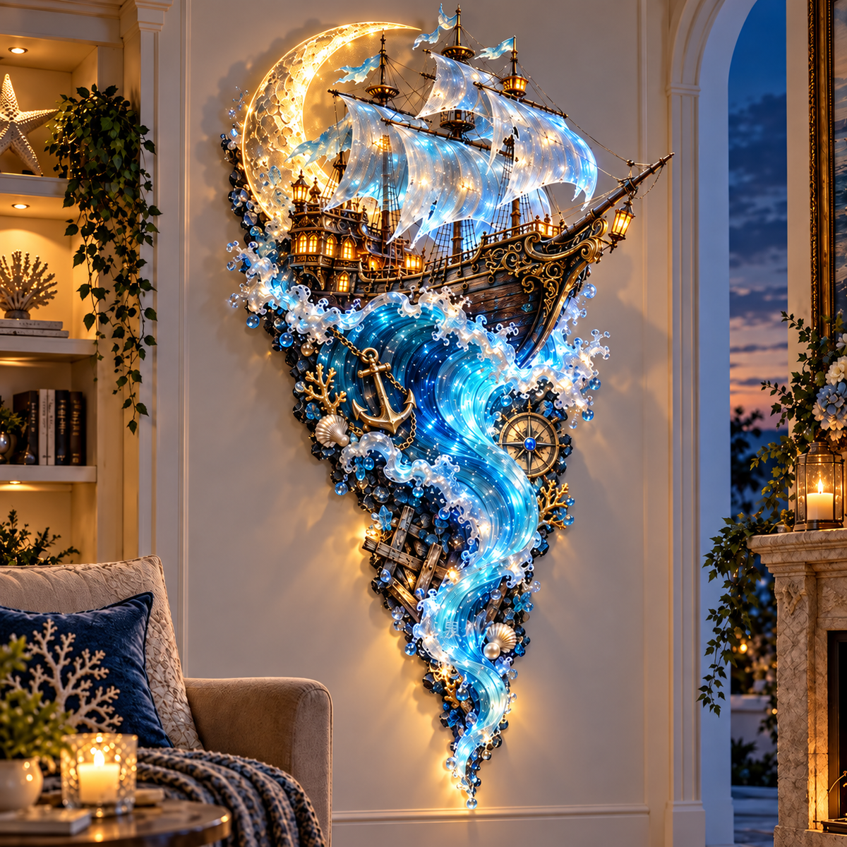 🔥HOT SALE 50% OFF🌊✨ Enchanted Ocean Legends™ Lighted Wall Décor Collection 🐋🧜‍♀️